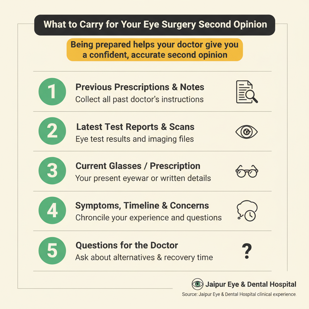 5-step checklist for carrying the right records to your eye surgery second opinion