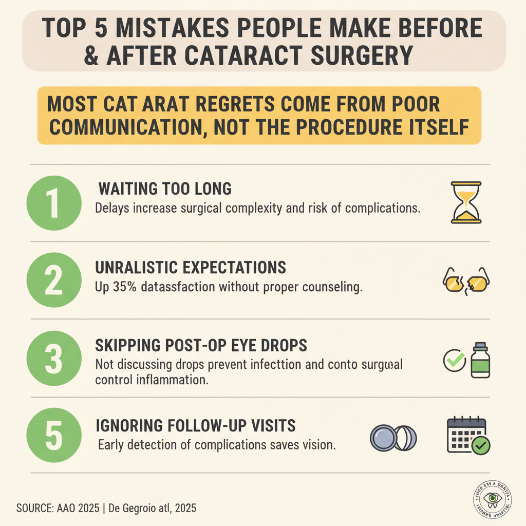 Top 5 mistakes people make before and after cataract surgery — step by step guide